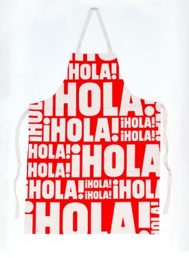 DELANTAL  Logos ¡HOLA! rojo